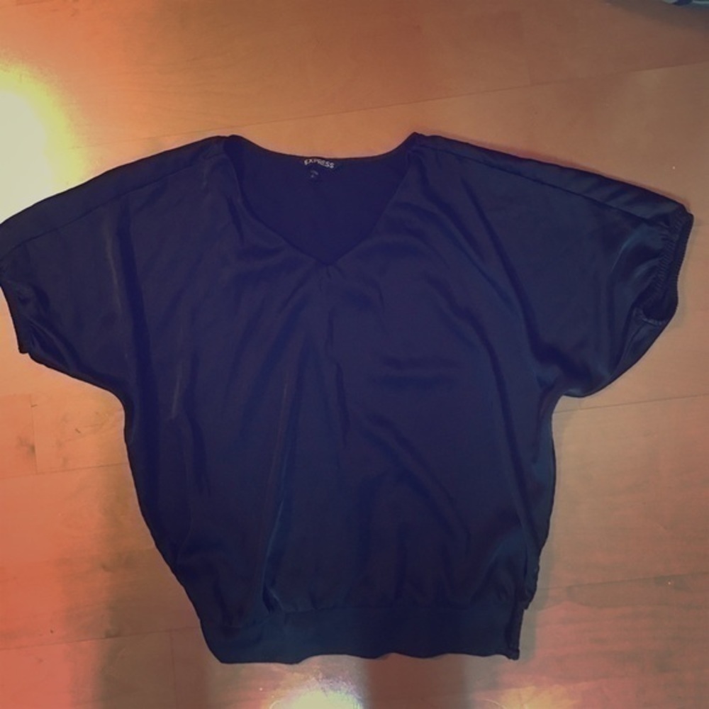 Express black cinched bottom Top Small